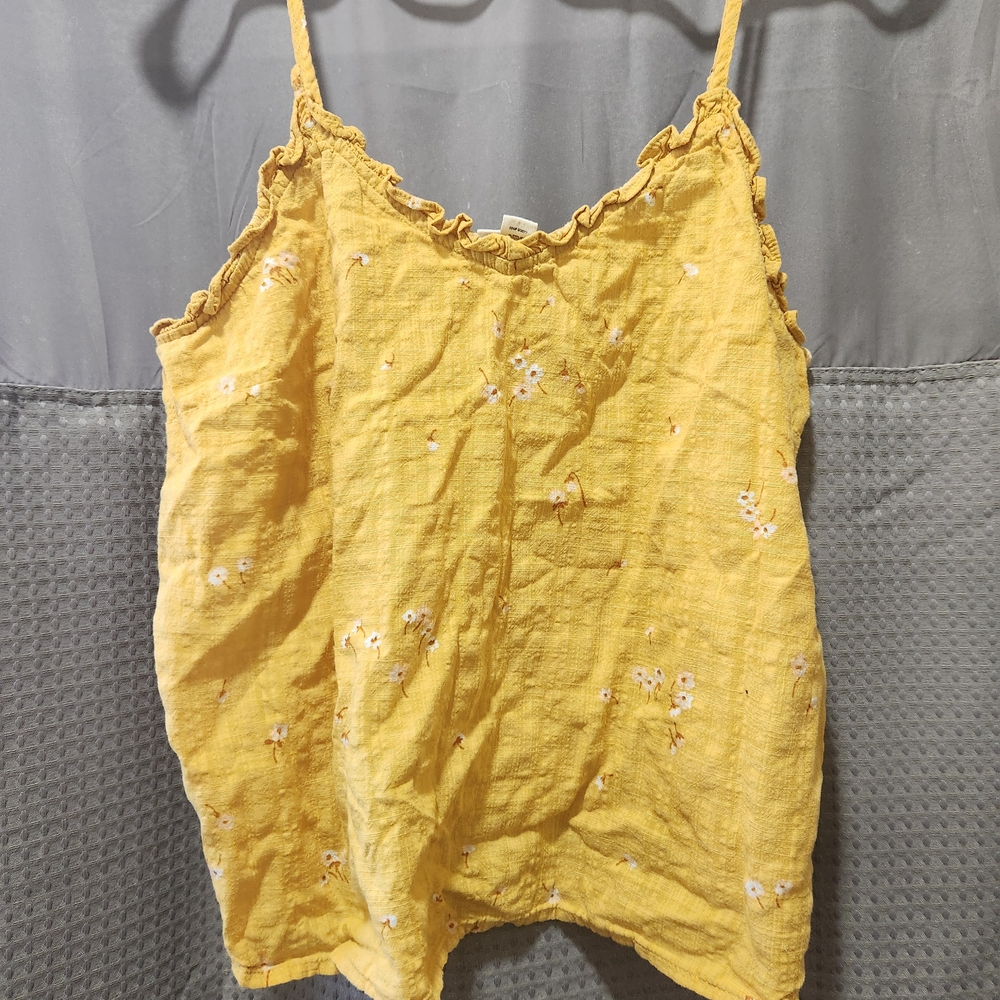 a.n.a Yellow Floral Camisole Top